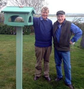 Author and Danny - with brand new table!