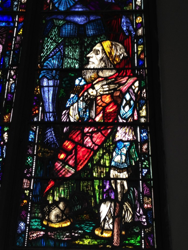 Detail from St. Martin window by Harry Clarke