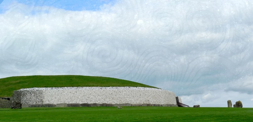 The ultimate stone monument - Newgrange Passage Grave, County Meath - the spectacular quartz facing is a conjectural reconstruction