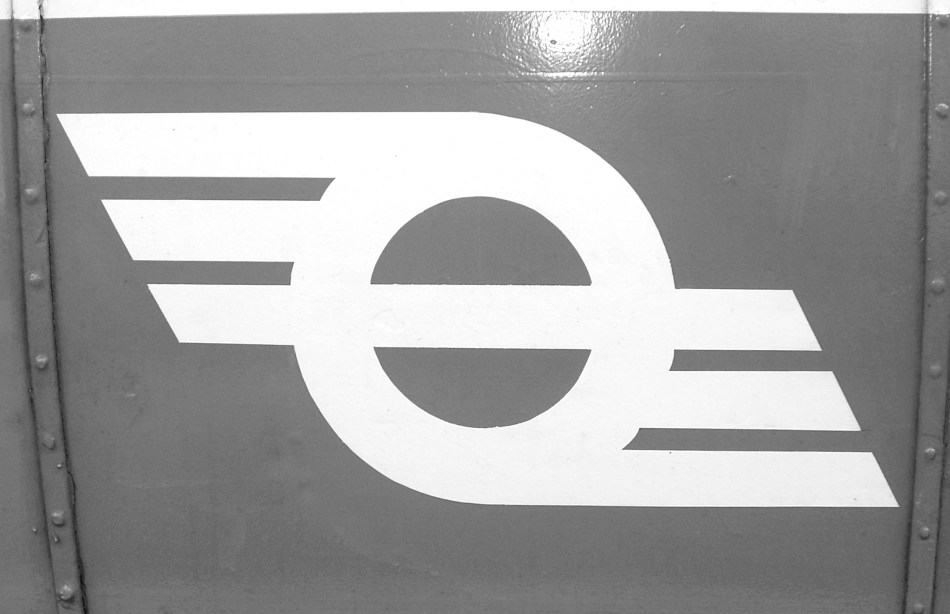 Córas Iompair Éireann - the national rail and bus company - logo used between the 1940s and 1964: known affectionately as 'The Flying Snail'