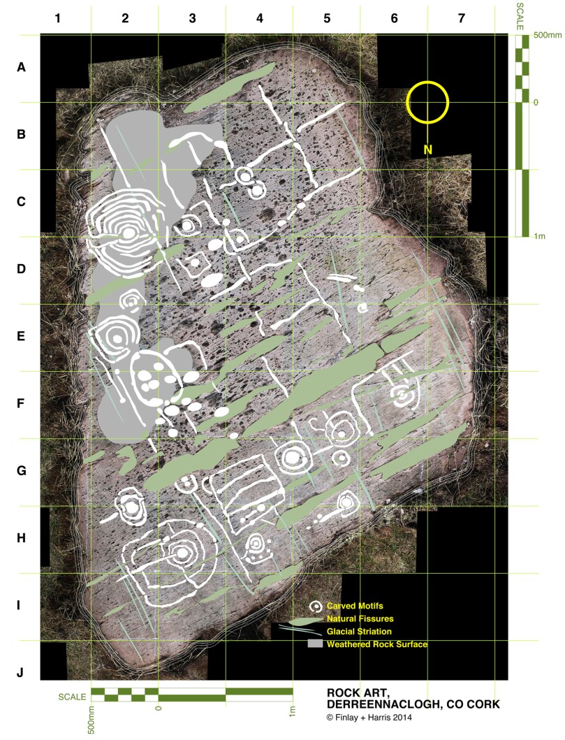 Motifs traced over the photograph