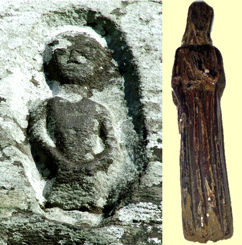 Sheela-na-gig and medieval statue