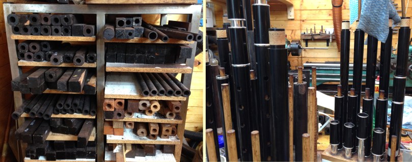 Raw material - and traditional Irish flutes in the making