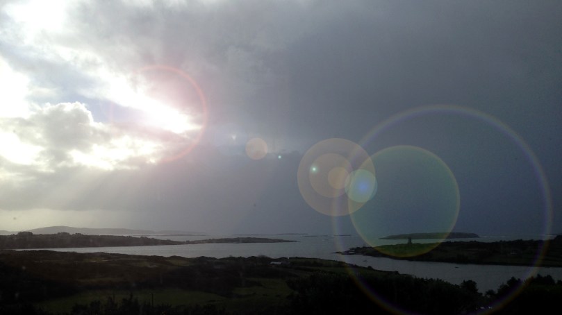 Distant Cape Clear - with solar effects