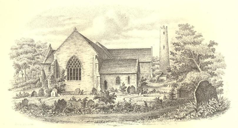 St Colman's Cathedral at Cloyne - a print from 1853