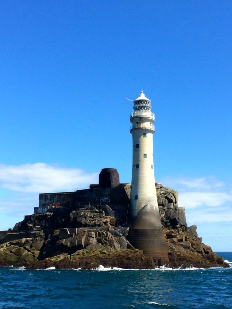 The full extent of the column of Cornish granite and the stub of the original steel tower.
