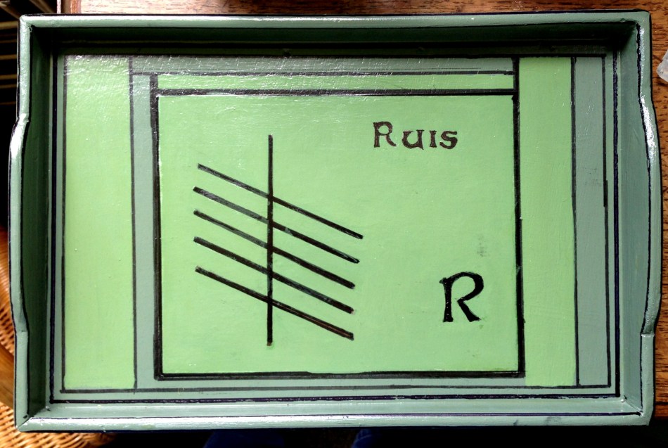 An Ogham tray by Danny