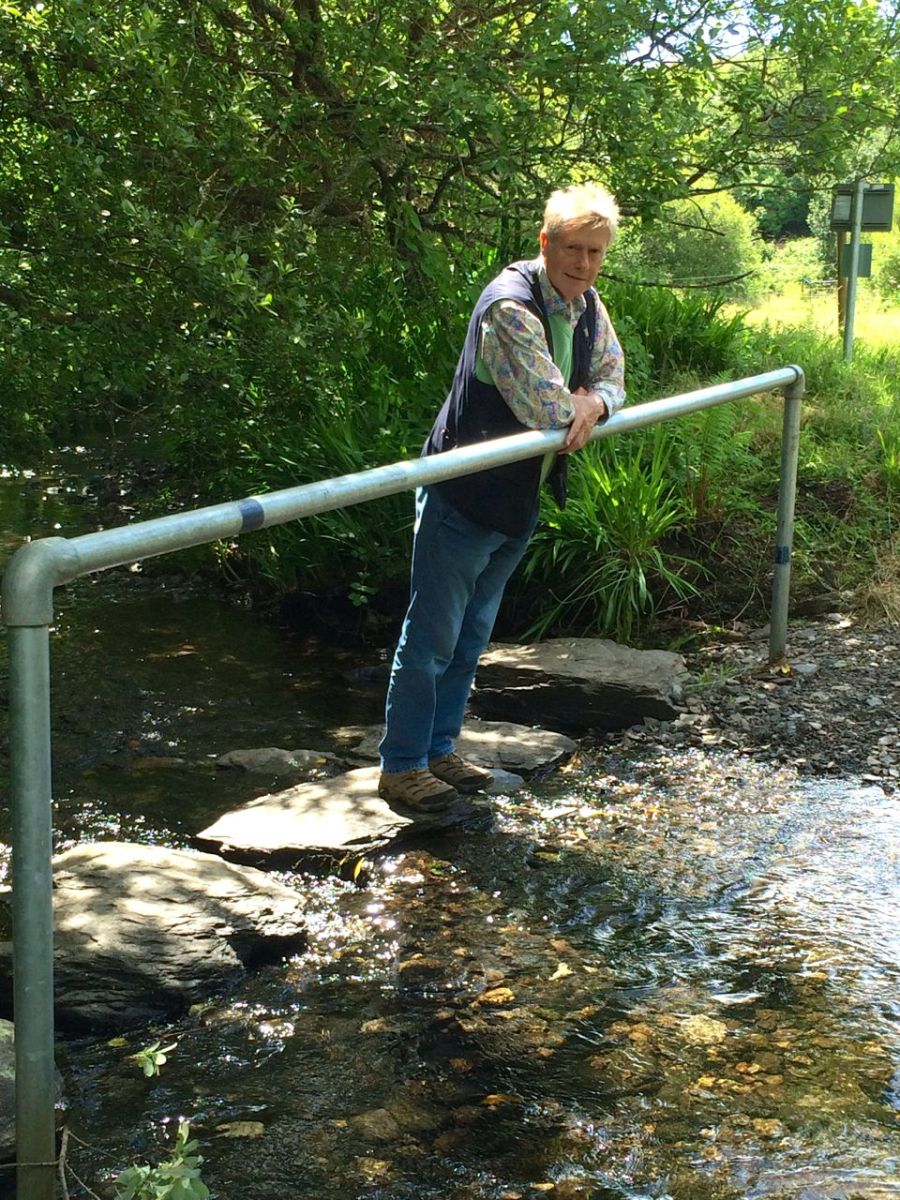 Robert on the stepping stones
