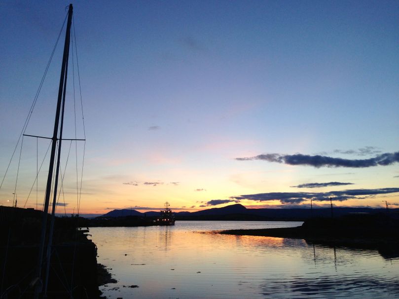 After the opening concert... Sunset over Bantry Bay