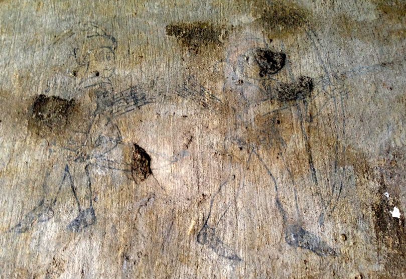 A rare fresco - depicting a hunting scene - was found in the church