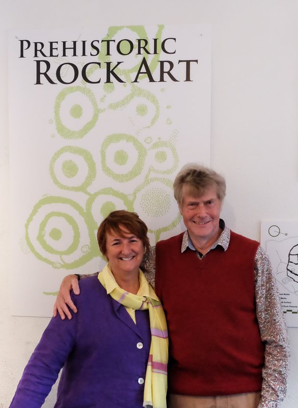 Looking pleased with the exhibition!