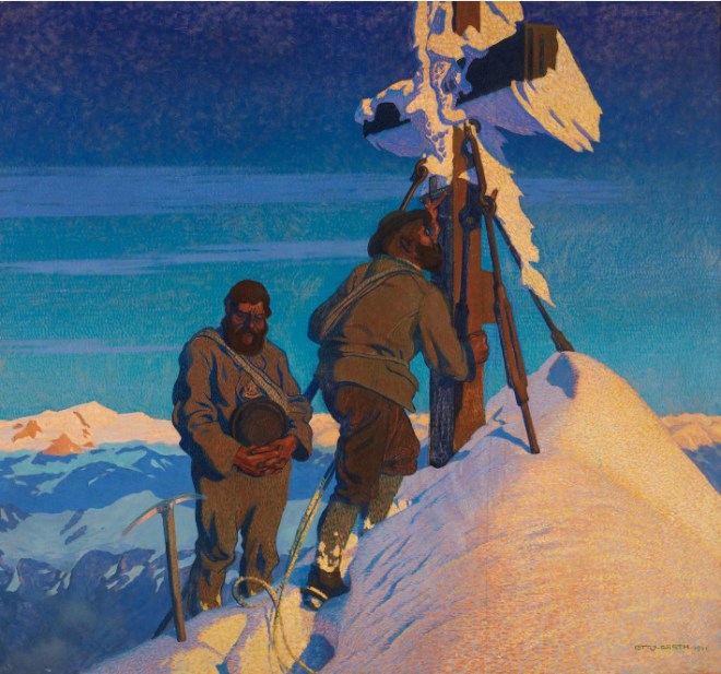 Morning prayers on the Großglockner, Otto Barth 1911