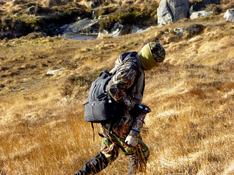 Martin in full camouflage