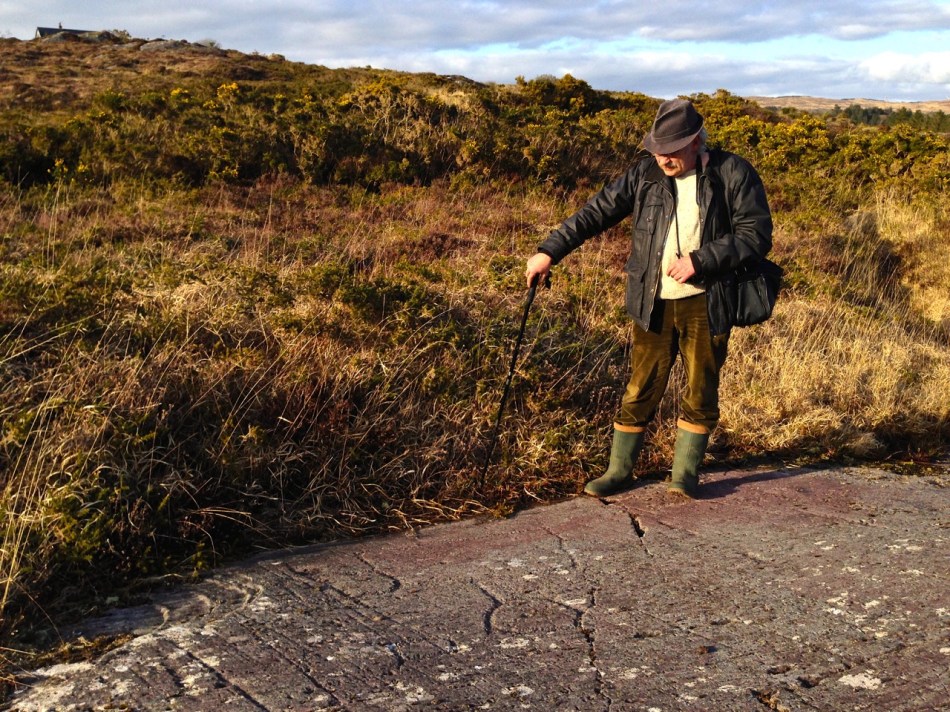 Jack shows us where he cleared away the undergrowth