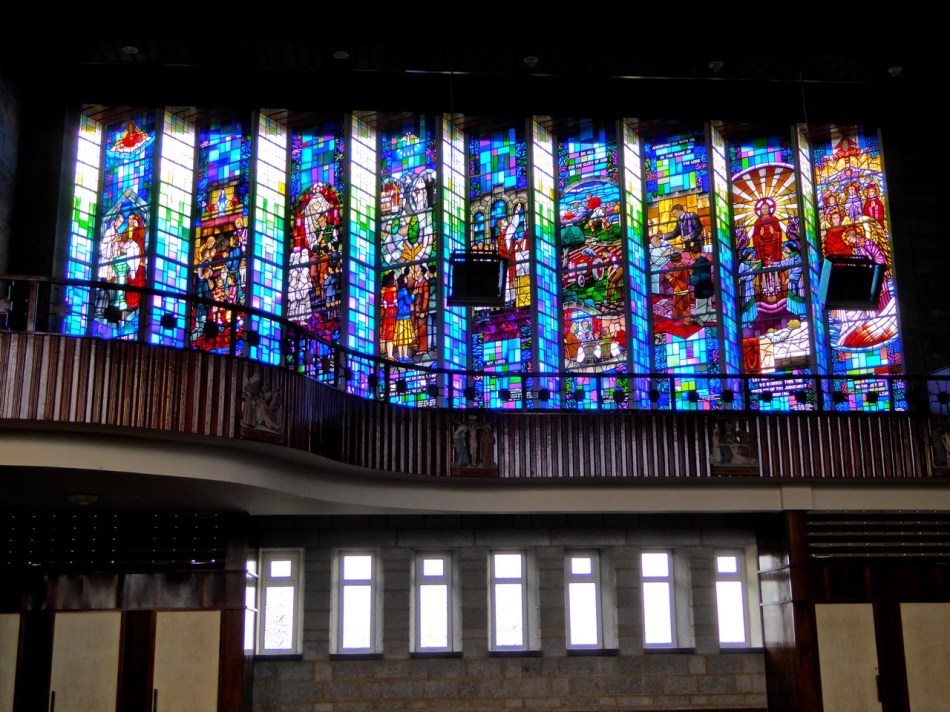 Stained Glass Wall in All Saints Church, Drimoleague