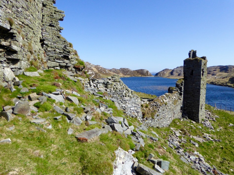The curtain wall and the lake