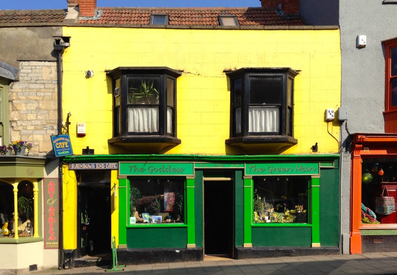 Typical Glastonbury shopfront