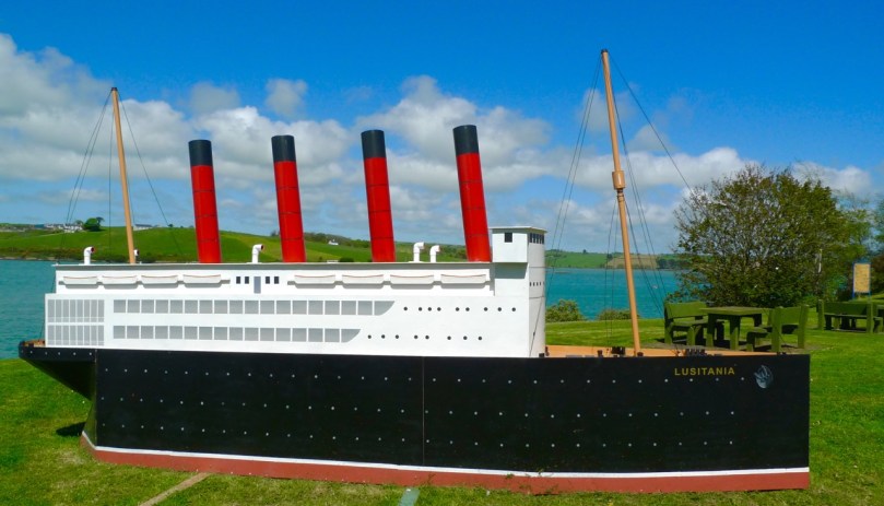 Model of Lusitania on display in Courtmacsherry, 2015