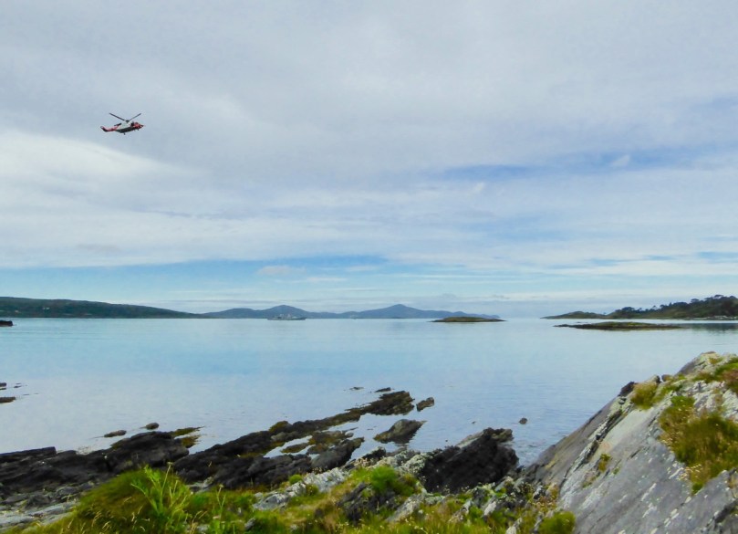 The Irish Navy ship and Coast Guard Fly Past