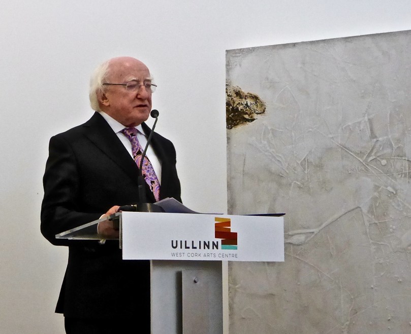 President Michael D Higgins formally opening Skibbereen's new Arts Centre