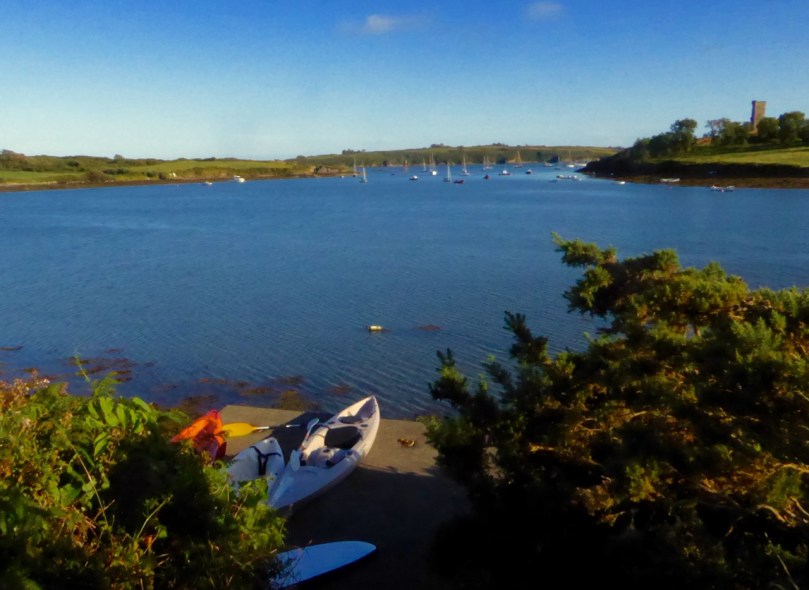 Kayaks at Rossbrin Cove