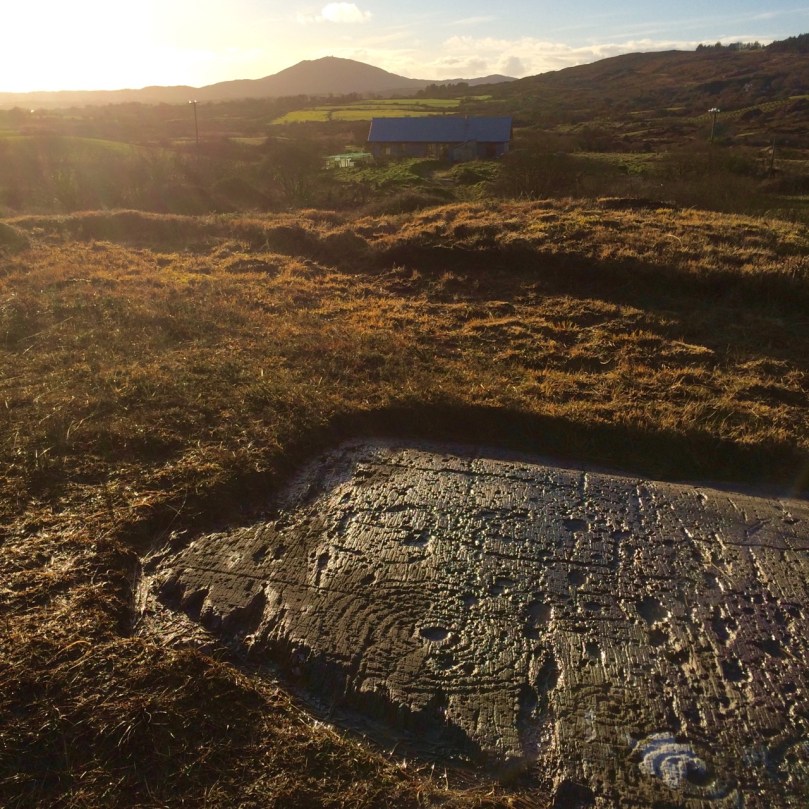 Rock Art from West Cork, Mount Gabriel in the background