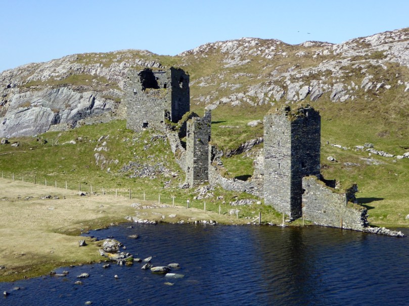 Dunlough, or Three Castles. The curtain wall presented a formidable barrier to attackers