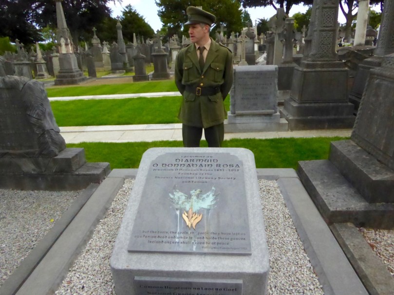 We toured Glasnevin Cemetary on Dublin this summer. The tour included a re-enactment of Patric Pearse's oration at the grave of O'Donovan Rossa