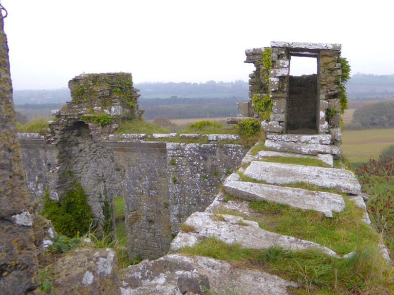 The wall walk at Kilcrea - note the weepers