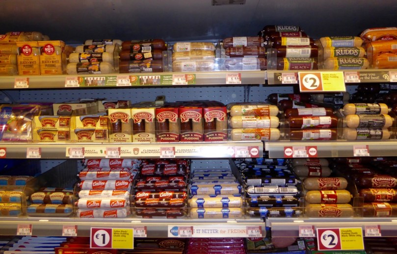 The black pudding selection at Field's of Skibbereen