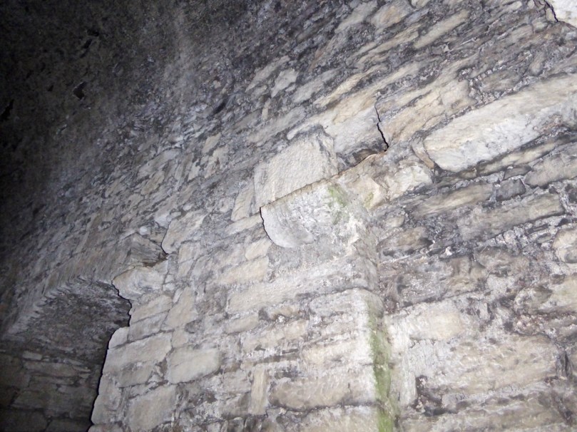 First floor window and corbels to support second floor