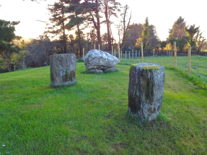 Ballycommane boulder burial and standing stone pair