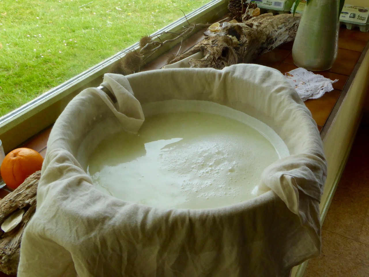 Through the cheesecloth