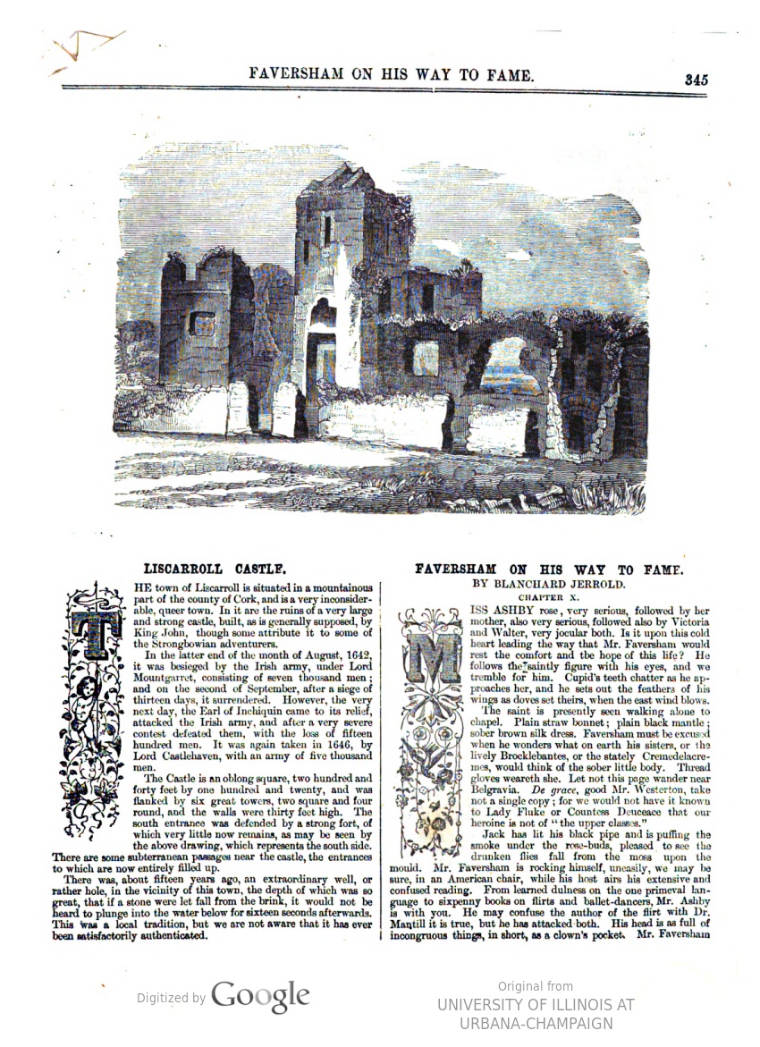 Liscarrol from Illustrated Dublin Journal