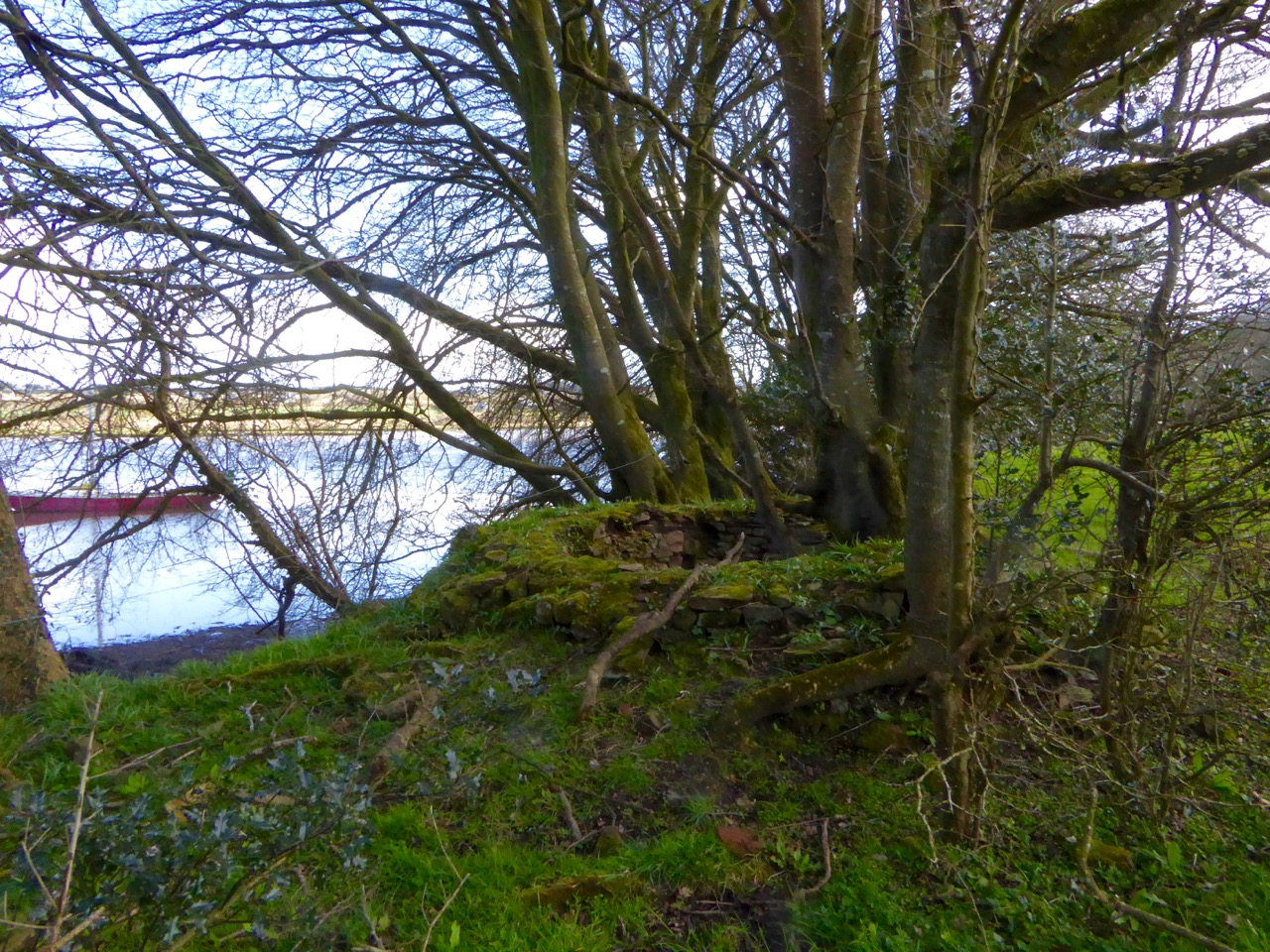 base of ruined tower belvedere New Court