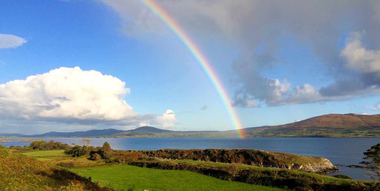 rainbow over mizen from Sheep's Head